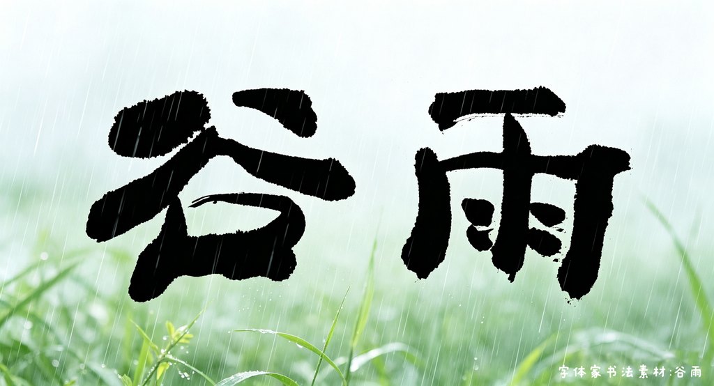 叶根友手写谷雨书法 封面