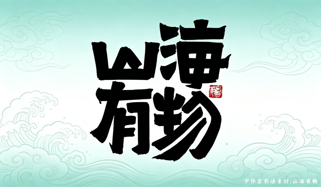 书法素材：山海有物 封面