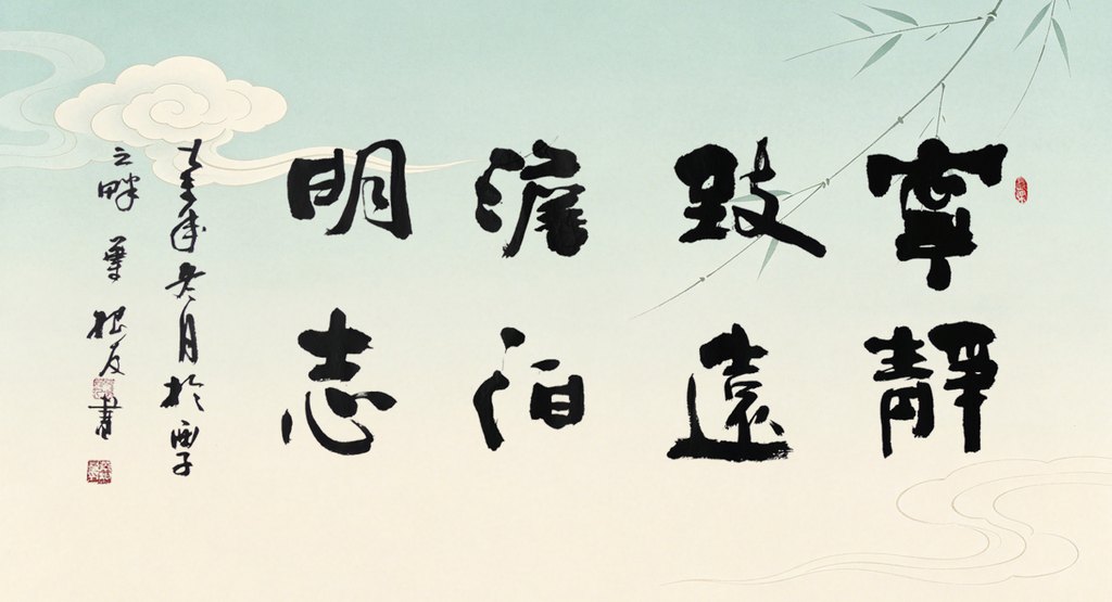 叶根友手写：宁静致远淡泊明志 封面