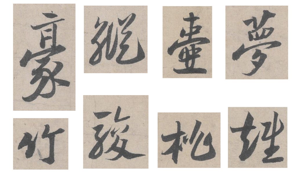 陆游行草书怀成都十韵诗卷 单字