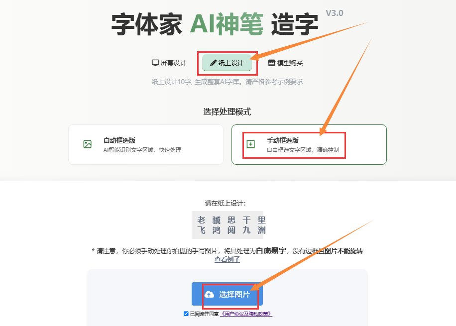 紙上造字 上傳圖片