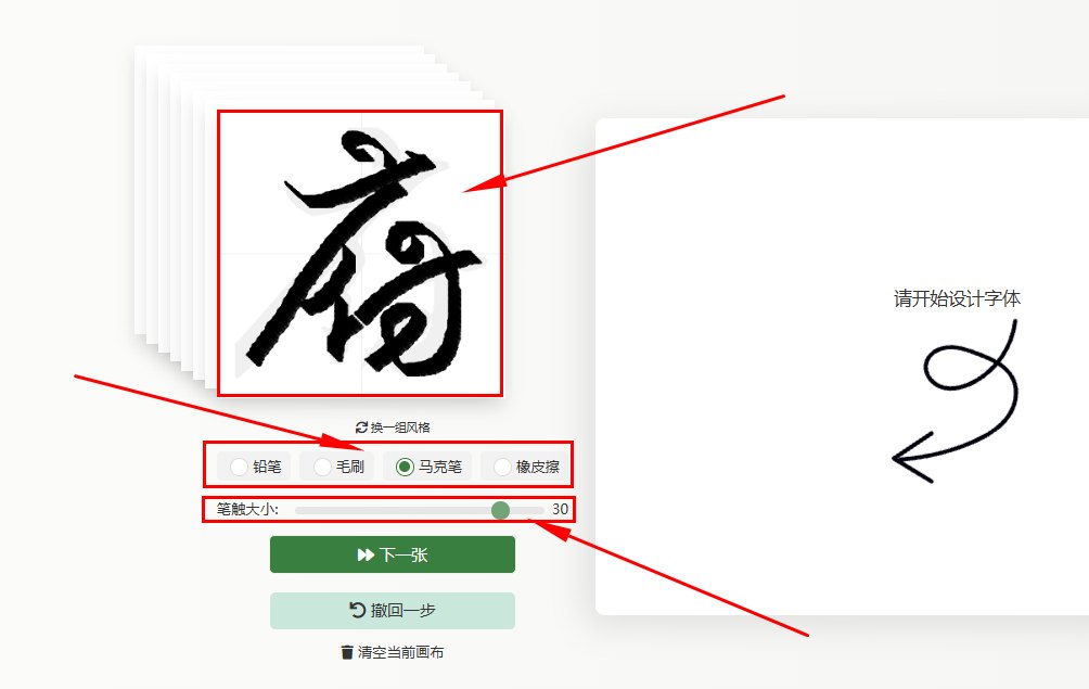 确定字稿风格、笔画风格、调整笔画粗细