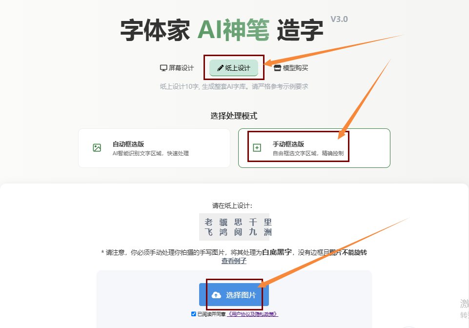 紙上造字 上傳圖片