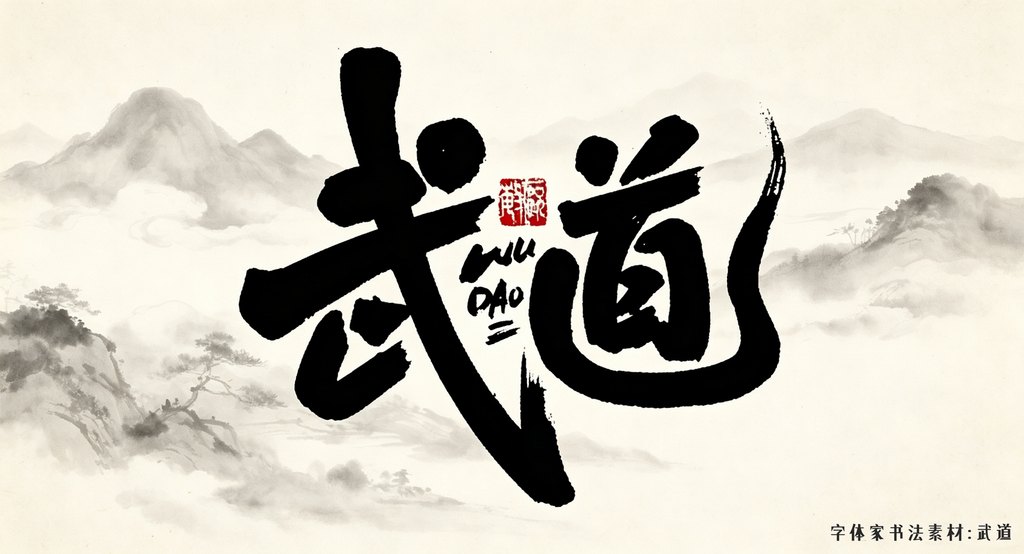 字体家AI神笔造字，把“武道”手写体转成字体，三步搞定太牛了！