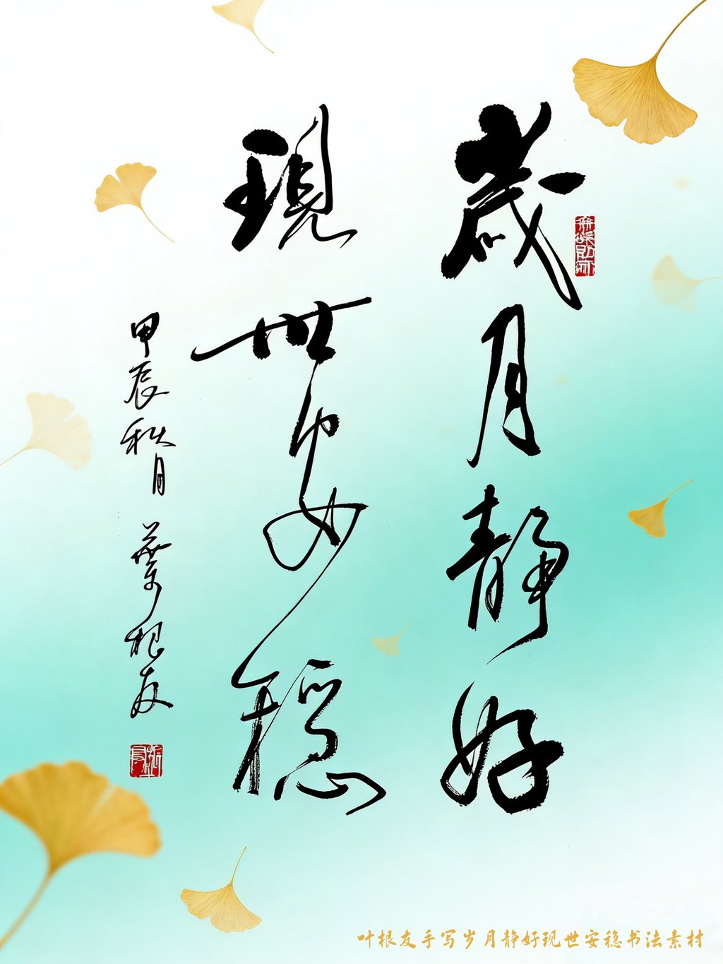 手写vsAI：叶根友“岁月静好，现世安稳”经过字体家AI神笔造字，差别有多大？