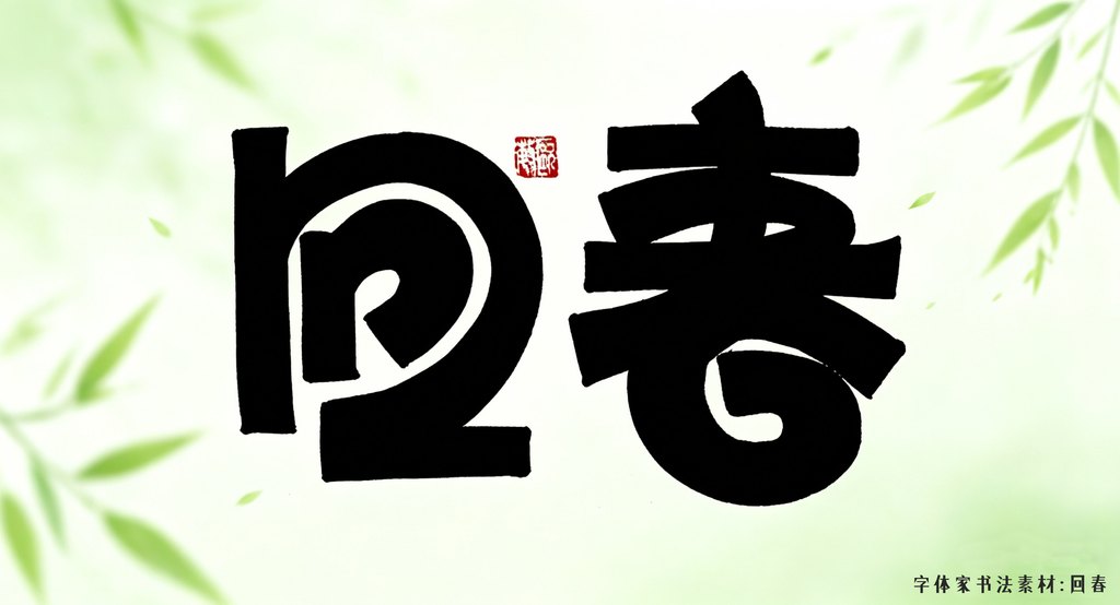 字体家书法素材：回春 封面