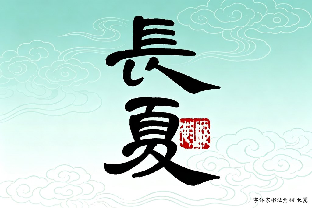 书法素材:长夏 封面